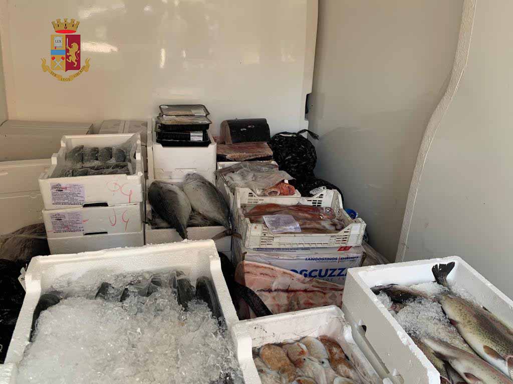 Brolo. Polizia sequestra 170 chili di pesce in cattivo stato di conservazione, destinato alla distribuzione al dettaglio