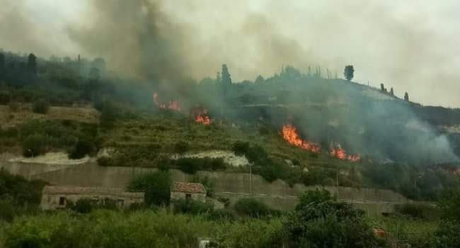 A fuoco le colline di Rodì Milici e Barcellona PG. Protezione Civile, consiglia: “Non interferire nei soccorsi e mettersi in sicurezza”