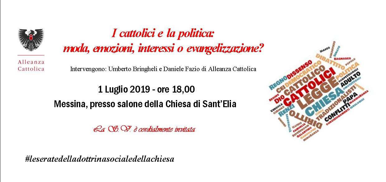 “Le serate della Dottrina sociale della Chiesa”, primo incontro a Messina