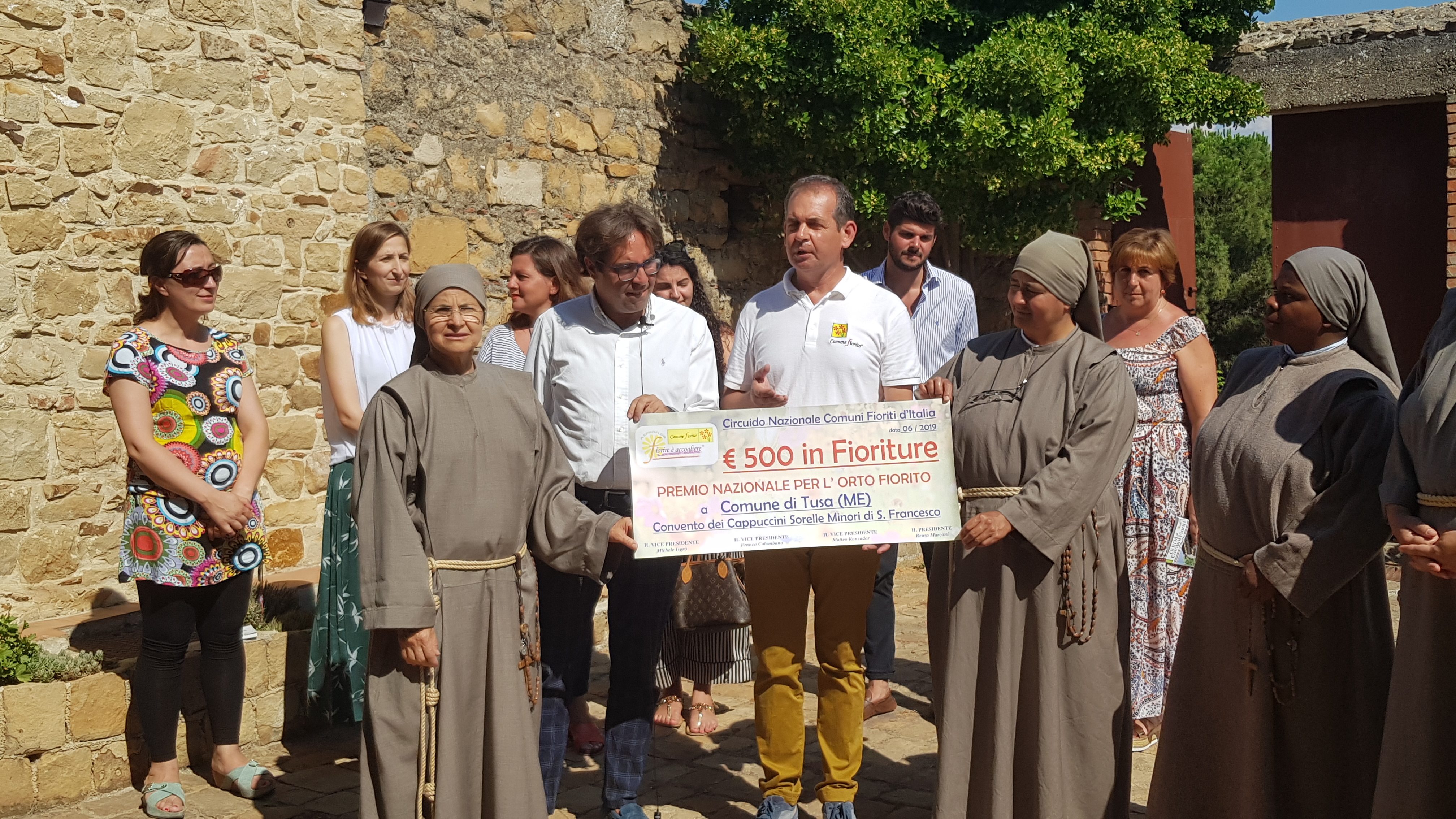 Tusa, consegnato il premio nazionale Comuni Fioriti al Convento Cappuccini