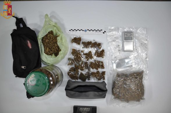 Polizia arresta trentunenne per droga: sequestrati più di 650 grammi di marijuana