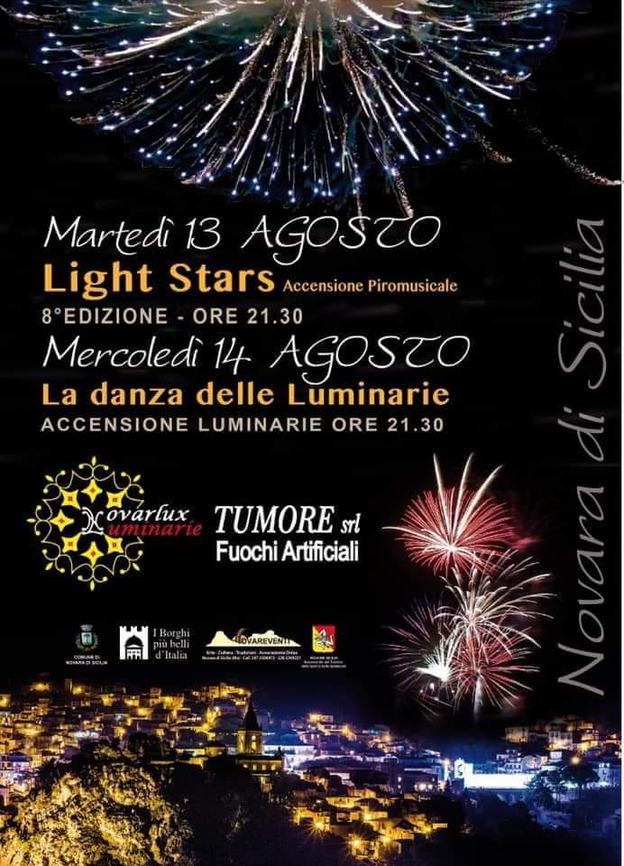 Novara di Sicilia. “Light Stars” e “Danza delle Luminarie”. Magicamente “si accende” la festa nel borgo