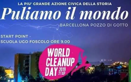 Barcellona PG. Il World Cleanup Day, associazioni e cittadini puliscono la città 