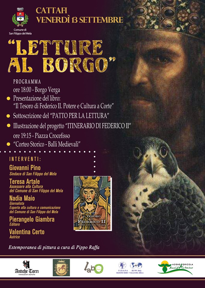 San Filippo del Mela. “Letture al borgo”, presentazione del libro “Il tesoro di Federico II. Potere e cultura a corte” e Corteo Storico a Cattafi