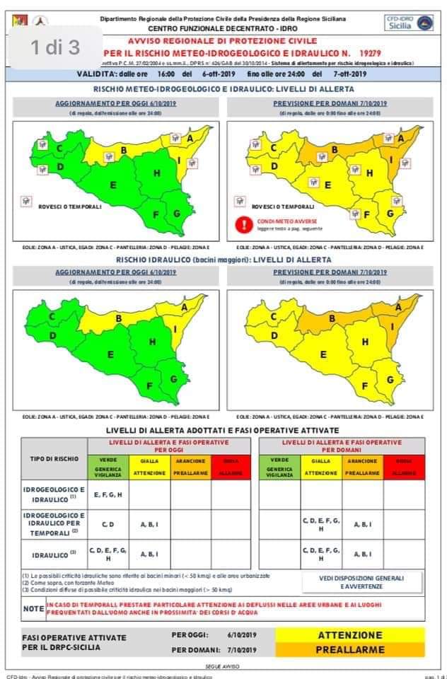 Barcellona PG. ‘Allerta Arancione’, Comune: Scuole chiuse per domani