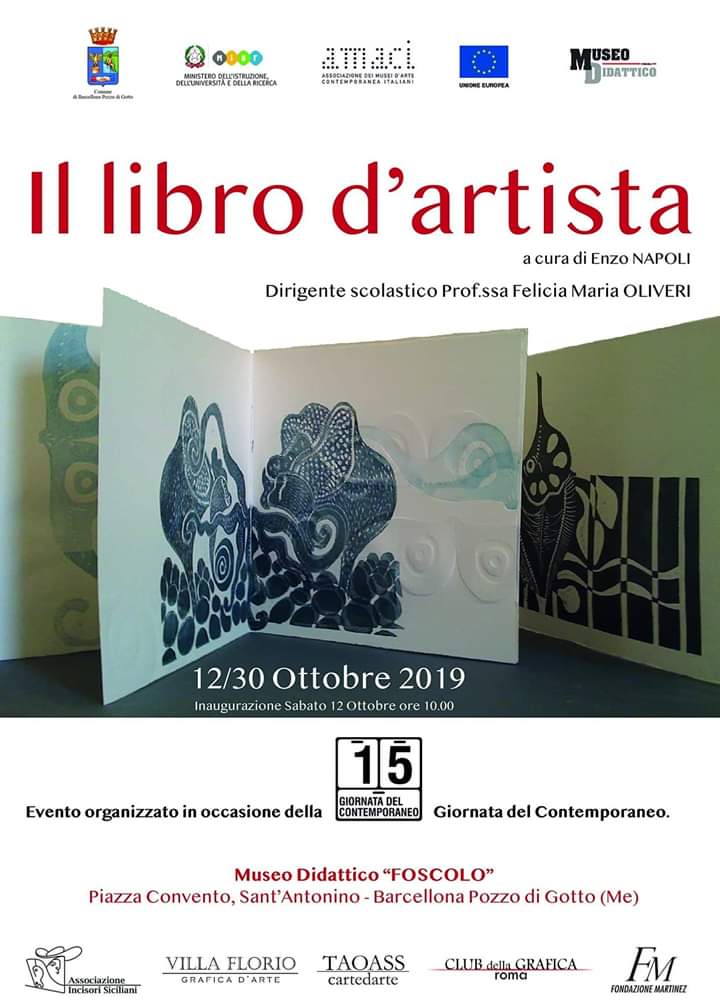 Barcellona PG. “Il libro d’artista” e “I segni raccontano” al Museo Didattico “Foscolo” nella Giornata del Contemporaneo