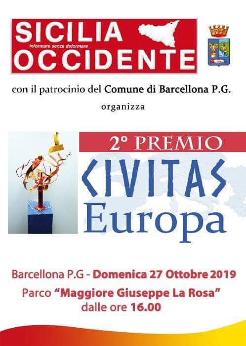 Barcellona PG. La II edizione del “Premio Civitas Europa” al Parco “Maggiore La Rosa”