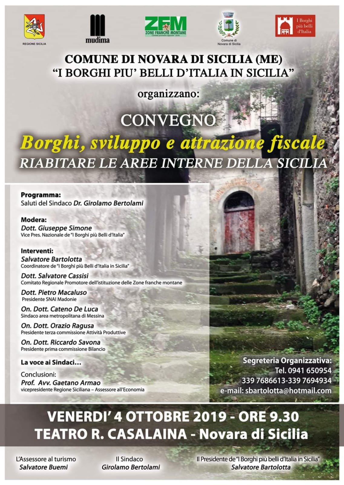 Novara di Sicilia. Il Convegno “Borghi, sviluppo e attrazione fiscale” al Teatro Casalaina 