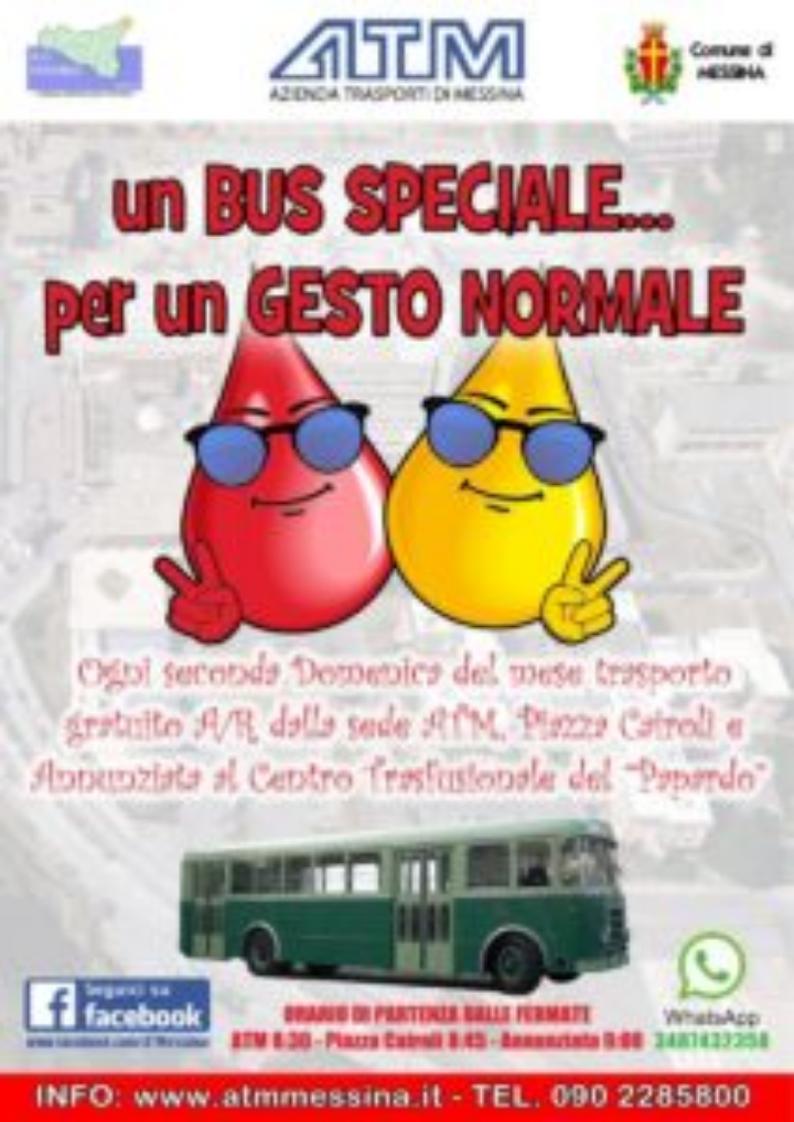 Messina. Pronta la campagna di sensibilizzazione alla donazione del sangue “Un bus speciale…per una donazione normale”