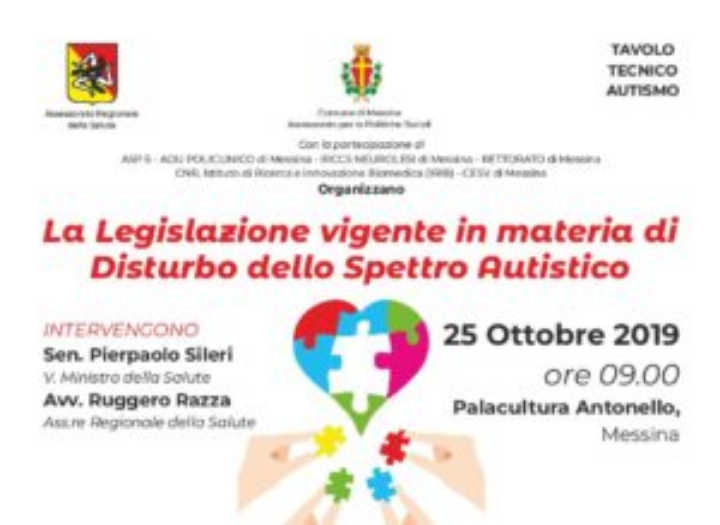 Messina. Disturbo dello spettro autistico: venerdì 25 convegno al Palacultura sulla legislazione vigente