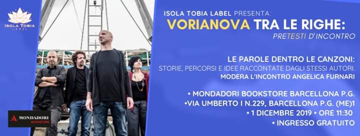 Barcellona PG. Al via il progetto “Cantautori tra le righe”: i Vorianova al Mondadori BookStore 