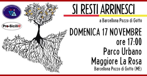 Barcellona PG. “Si resti arrinesci”, incontro domenica al ‘Parco La Rosa’