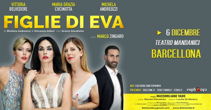 Teatro Mandanici. “Figlie di E.V.A.”, commedia con protagoniste la Cucinotta, Belvedere e Andreozzi