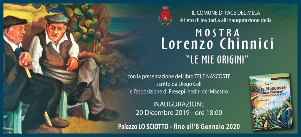 Pace del Mela. Mostra di Lorenzo Chinnici, presenta ‘Le mie origini’ con il libro ‘Tele Nascoste’