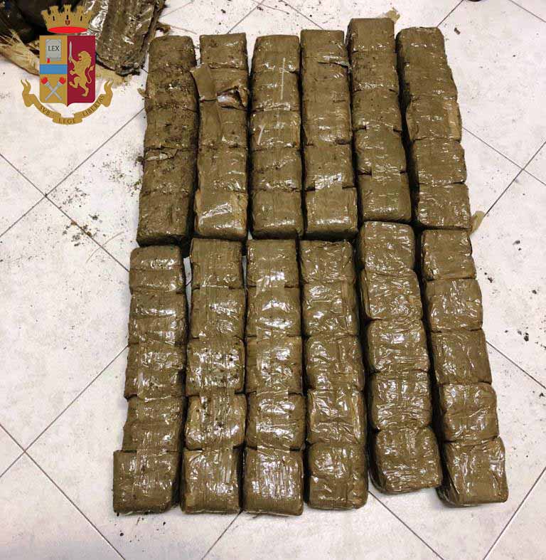 Capo d’Orlando. Sequestrati 38 chili di hashish dalla Polizia di Stato