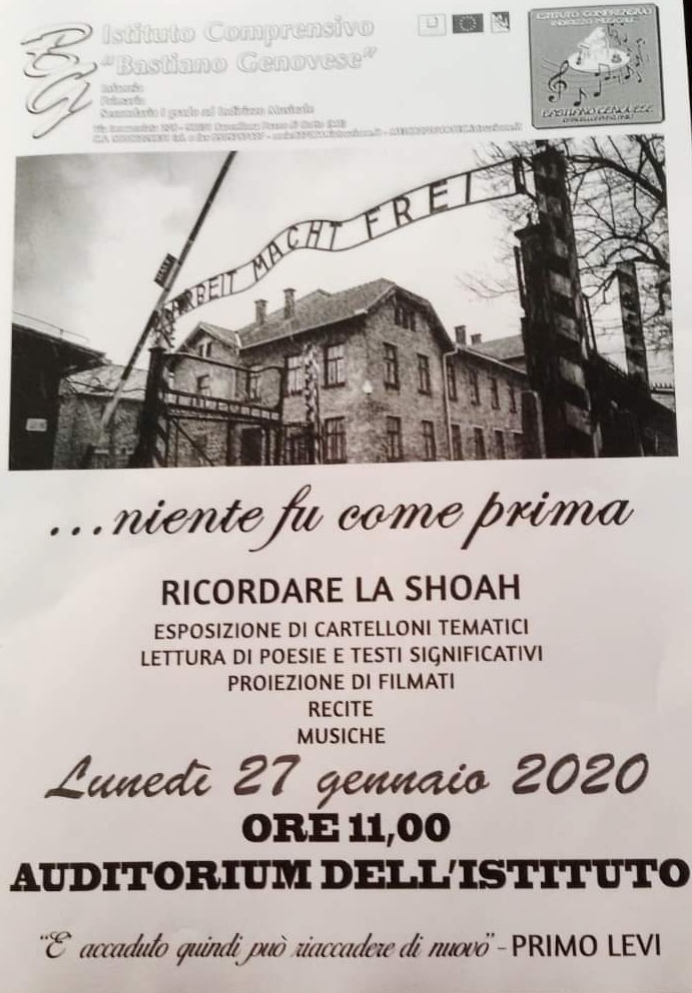 Barcellona PG. L’evento “Ricordare la Shoah” all’Istituto Comprensivo “Bastiano Genovese” 