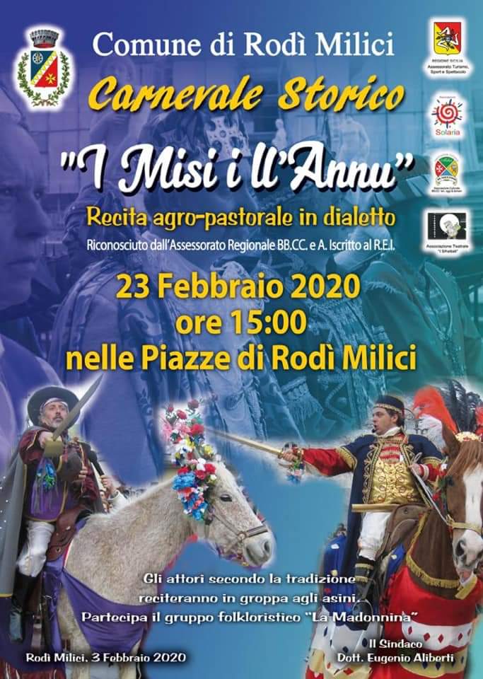 Rodì Milici. La storica rappresentazione carnevalesca de ‘I Misi i ll’annu’