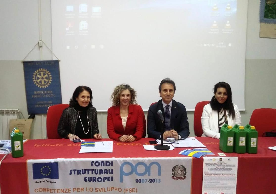 Barcellona PG. Rotary presenta progetto Distrettuale “RA.RI” su recupero oli esausti