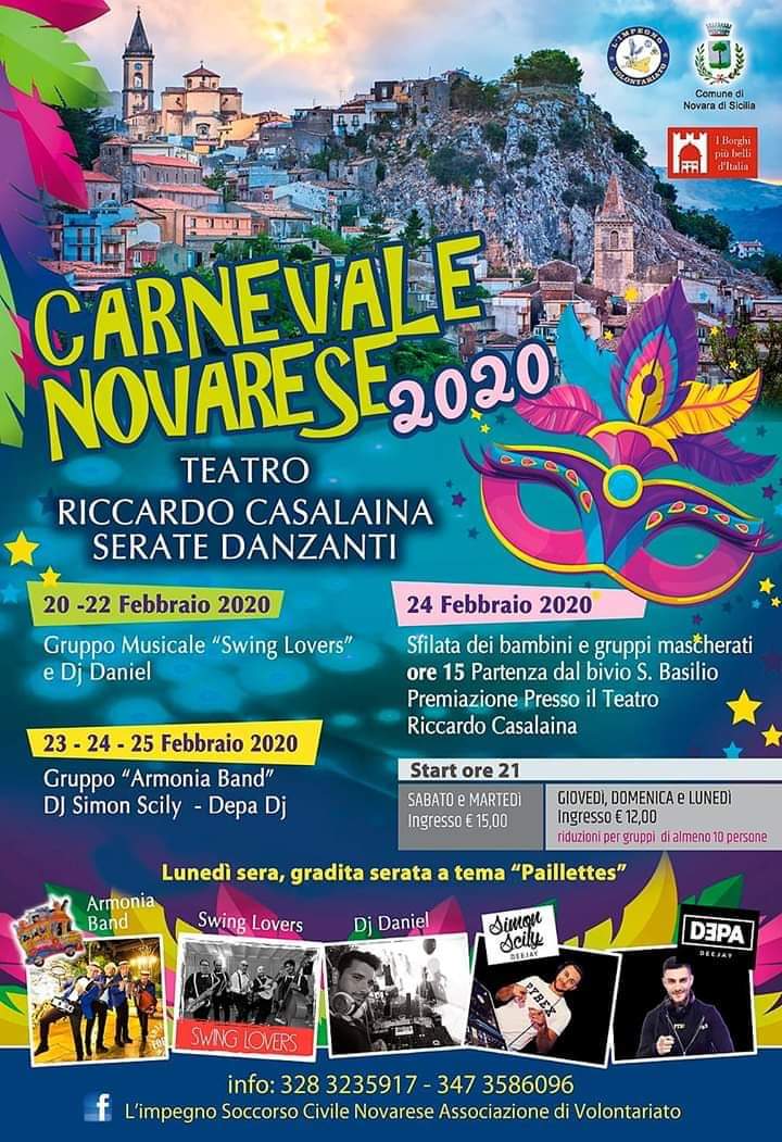 Novara di Sicilia. Il Carnevale 2020 al Teatro “Riccardo Casalaina