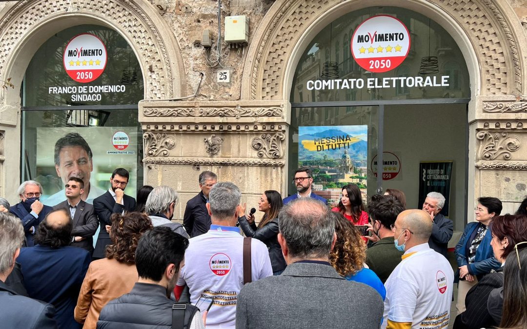 EleMe 2022, M5s inaugura il comitato elettorale: “Messina è di tutti. Insieme per restituire speranza e opportunità dopo 4 anni di buio”