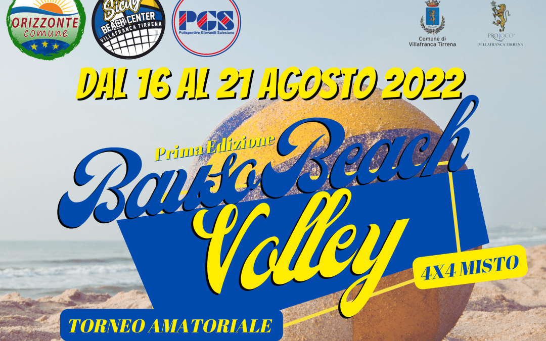 Villafranca Tirrena. Torneo di beach volley dal 16 al 21 agosto
