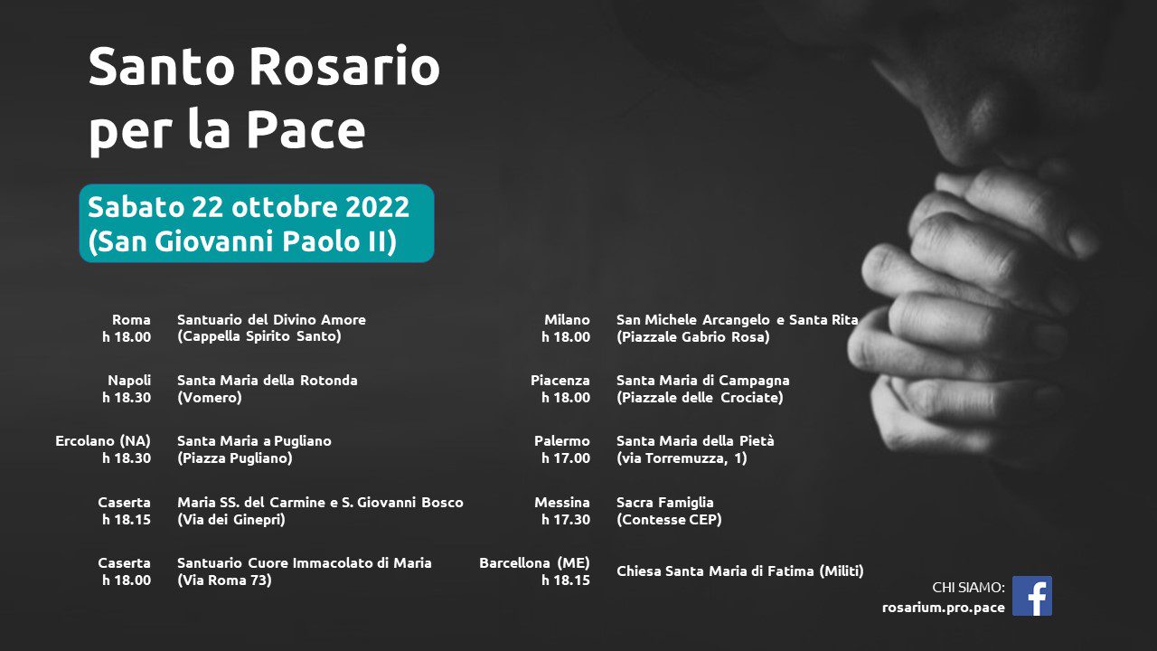 Rosario Per La Pace 7 Ottobre 2024 Rosario per la Pace a Messina e Barcellona Pozzo di Gotto | OraWebTv