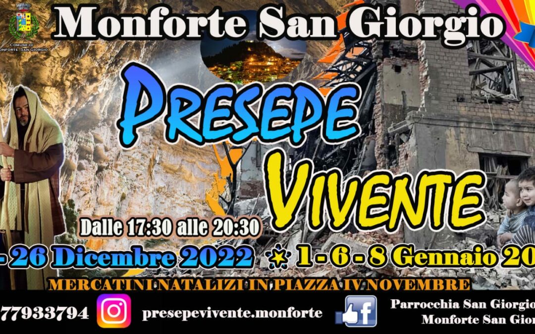 Monforte San Giorgio. Attesissimo ritorno del Presepe Vivente nel suggestivo borgo antico