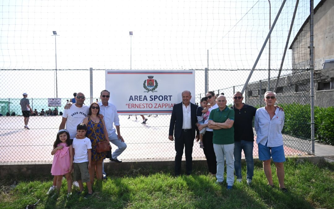 Milazzo. Intitolata ad Ernesto Zappia l’Area Sportiva vicino vecchio Palasport