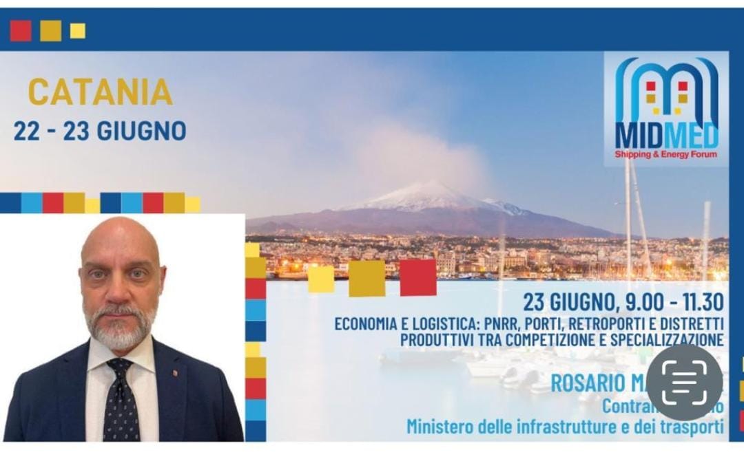 Il Contrammiraglio Rosario Marchese relatore al MID.MED Shipping & Energy Forum 2023, manifestazione dello shipping internazionale