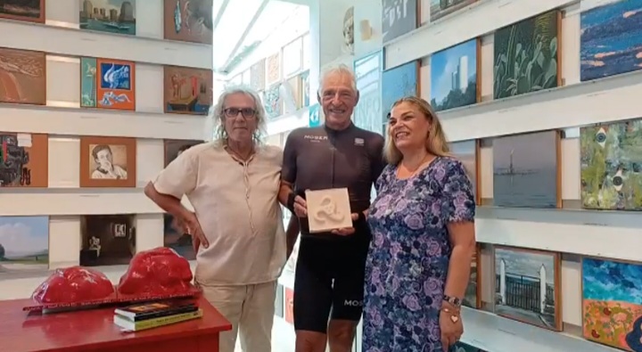 Barcellona PG. Francesco Moser al Museo Epicentro riceve il “Premio Trinacria Circolare”