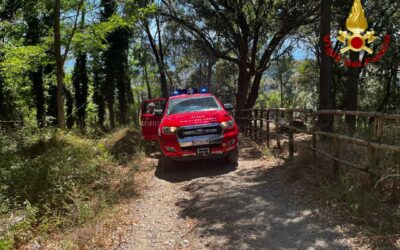 VVF di Messina soccorrono ciclista sui colli San Rizzo