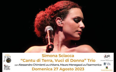 La meravigliosa voce di Simona Sciacca alla Tenuta Rasocolmo di Piano Torre il cartellone di “Wine&Music”, rassegna di musica al Capo Rasocolmo Summer Fest