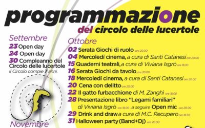 Barcellona PG. Riapertura del Circolo delle Lucertole, il programma