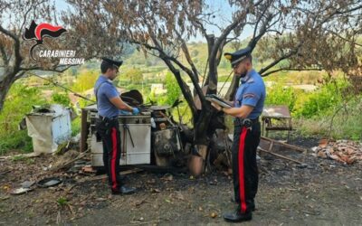 San Pier Niceto. Sequestrato deposito abusivo di rifiuti e 54enne denunciato per incendio di rifiuti