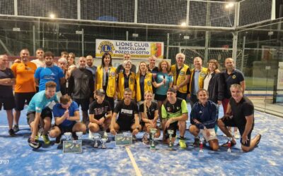 Barcellona PG. Successo al 1° Torneo di Padel del Lions Club, tra gioco e solidarietà