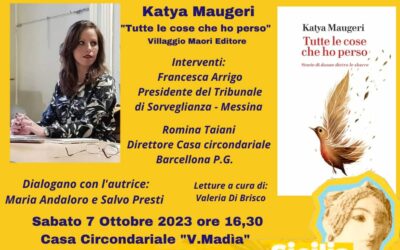Barcellona PG. Spazio letterario nella Casa circondariale a cura di Sicilia Mater e presentazione di “Tutte le cose che ho perso”