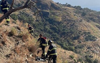Messina. Operazione di recupero di un uomo caduto in un dirupo