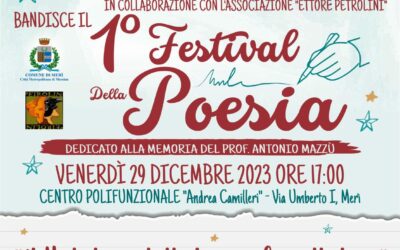 Merì. A Natale il “1° Festival della Poesia” dedicato al Prof. Antonio Mazzù