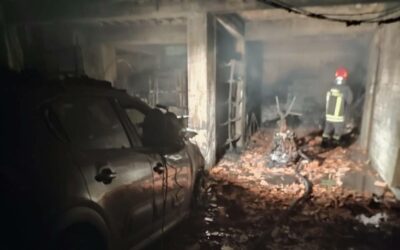 San Filippo del Mela. Incendio in uno scantinato, intervento VdF