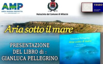 Milazzo. La presentazione del libro “Aria sotto il mare” di Gianluca Pellegrino a Palazzo D’Amico 