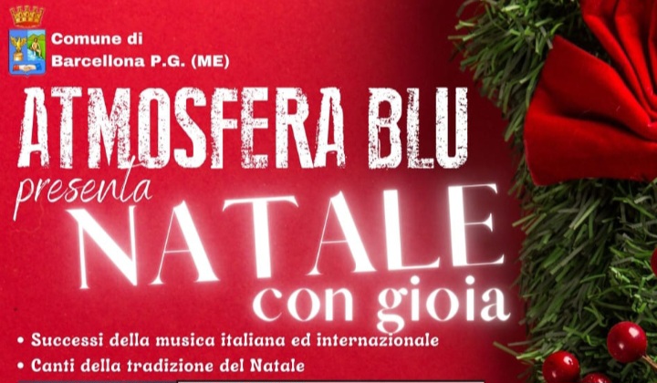 Barcellona PG. Il 21 dicembre “Natale con gioia”, Atmosfera Blu in in Piazza Duomo