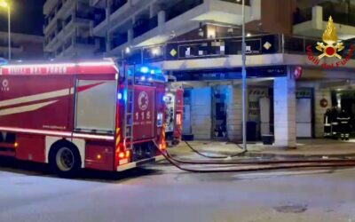Messina. Incendio in bar tavola calda, intervento VdF