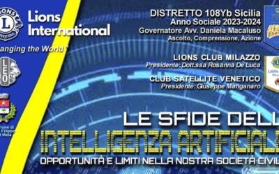San Filippo del Mela. Il convegno “Le sfide dell’Intelligenza Artificiale” con il Lions Milazzo Club Satellite Venetico nell’Aula Consiliare 