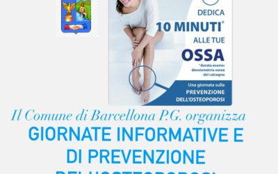 Barcellona PG. Comune, due giorni alla prevenzione dell’osteoporosi