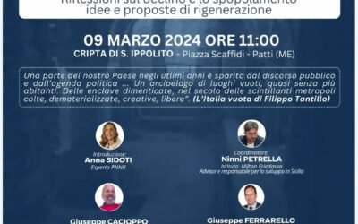 Patti. “Costruire il futuro per i piccoli comuni” convegno organizzato dall’Ing. Anna Sidoti, Responsabile Sviluppo Istituto Milton Friedman Patti e zone dei Nebrodi