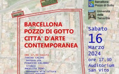 Barcellona PG. “Barcellona Pozzo di Gotto Città d’Arte Contemporanea” all’Auditorium San Vito 