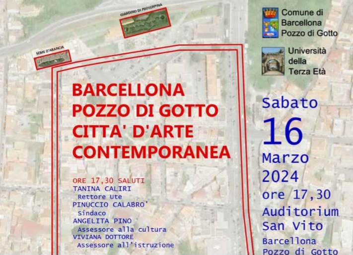 Barcellona PG. “Barcellona Pozzo di Gotto Città d’Arte Contemporanea” all’Auditorium San Vito 
