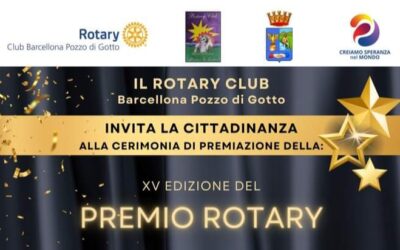 Barcellona PG. La XV edizione del Premio Rotary all’Auditorium del Parco “La Rosa”