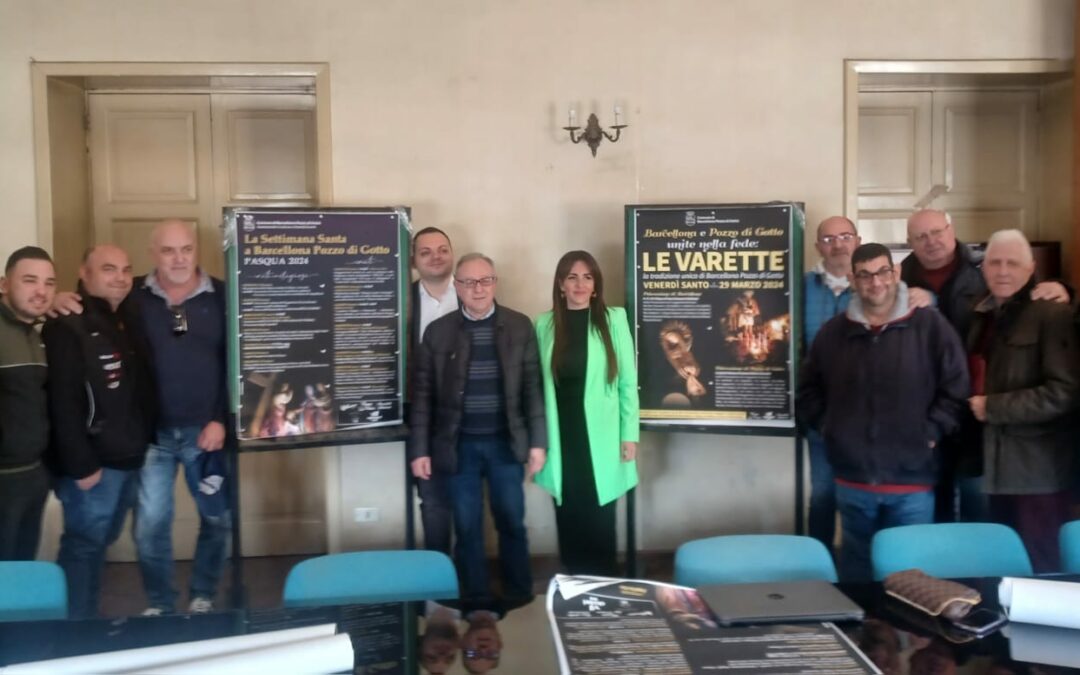 Barcellona PG. Presentato programma della Settimana Santa, culmine con processione Varette:”Barcellona e Pozzo di Gotto unite nella fede”