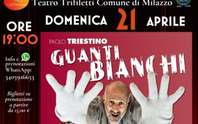 Milazzo. Lo spettacolo “Guanti Bianchi” di Edoardo Erba con Paolo Triestino per “quiNteatro 2024” al Teatro Trifiletti